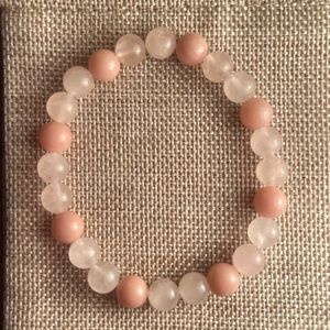 🌸Pink Opal & Rose Quartz Natural Stone Bracelet🌸